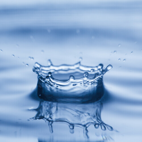 close-up of a drop of water
